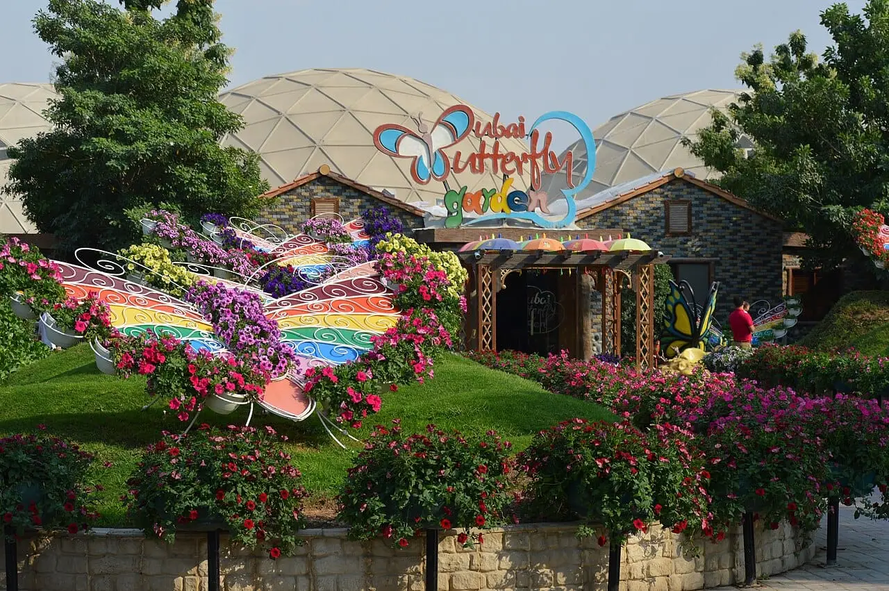The entrance to Dubai Butterfly Garden
