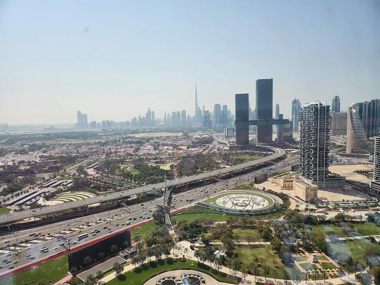 The view over Dubai from the Dubai Frame