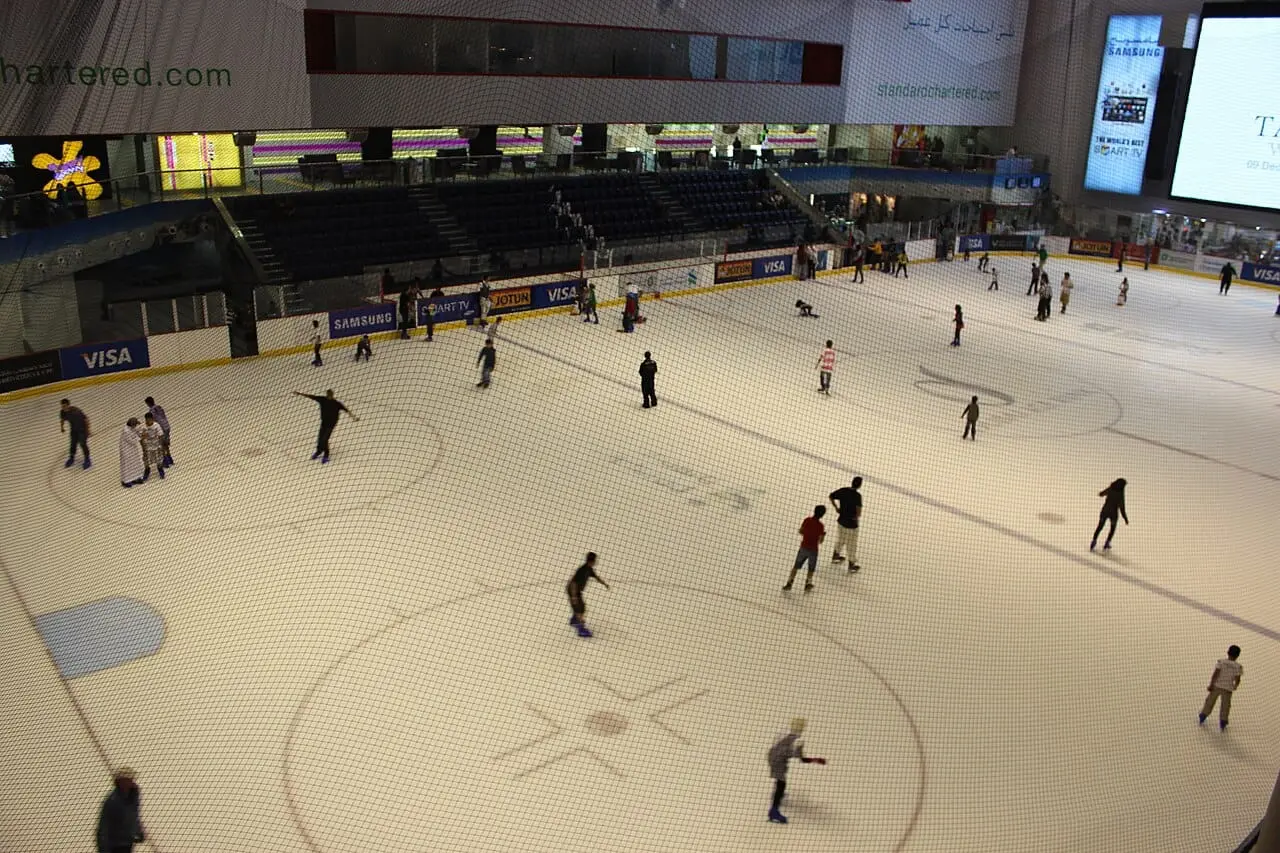 The Olympic-size rink in the Dubai Mall