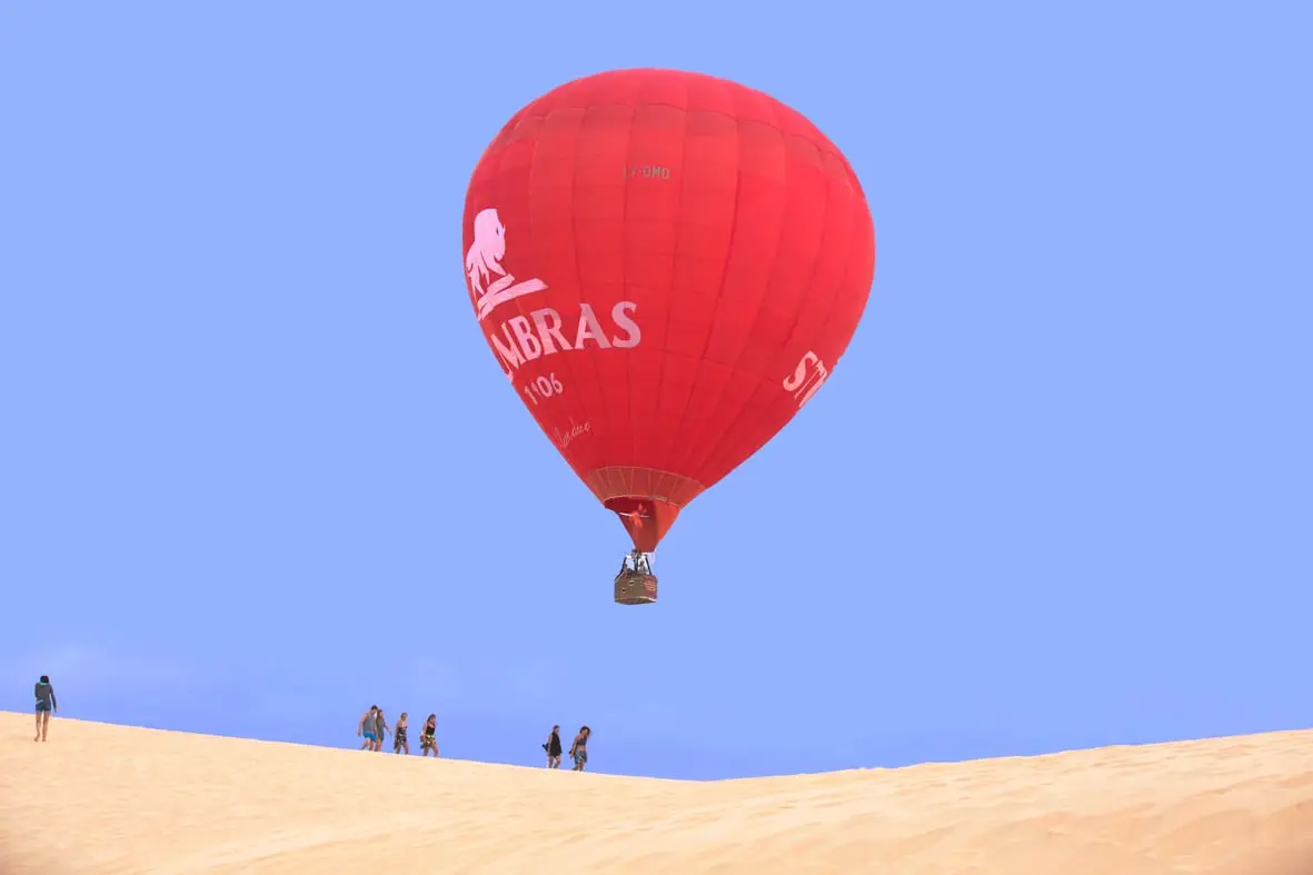 A balloon above the desert