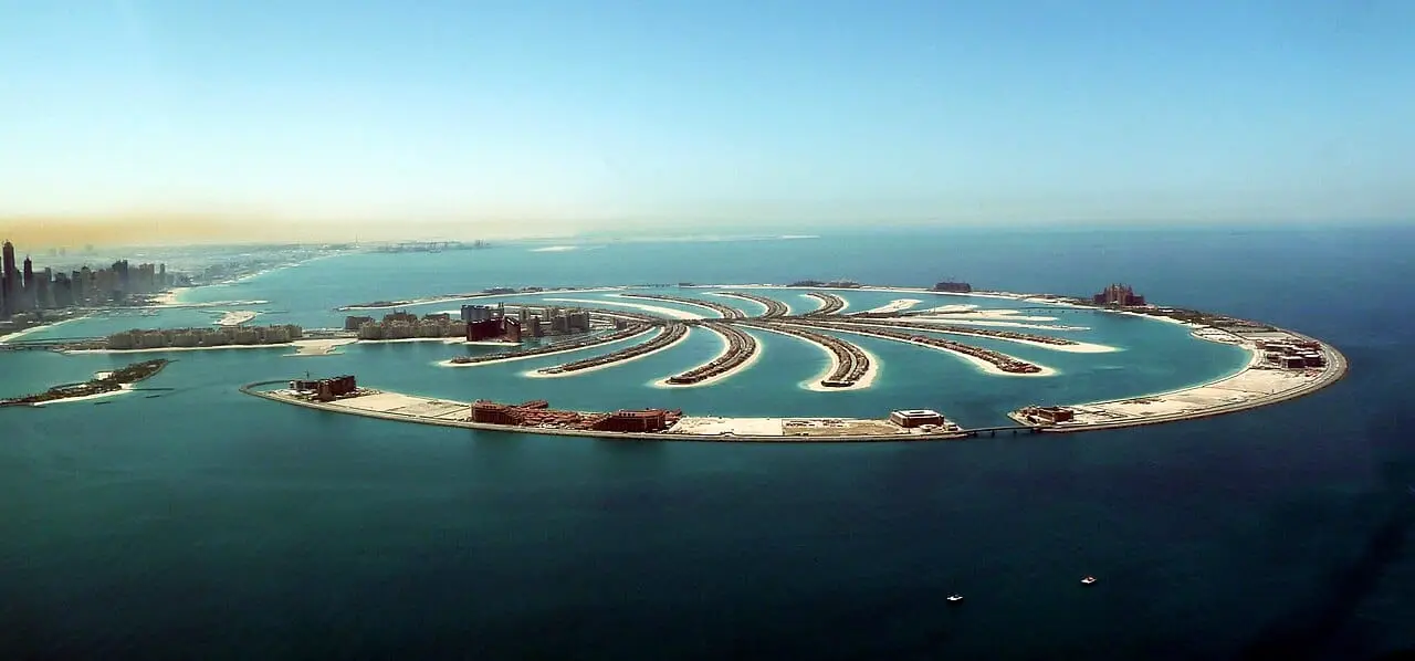 Palm Jumeirah seen from above