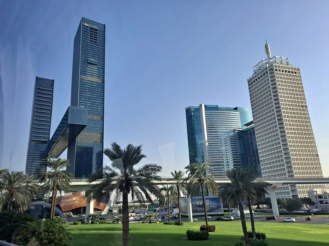 Driving through Dubai