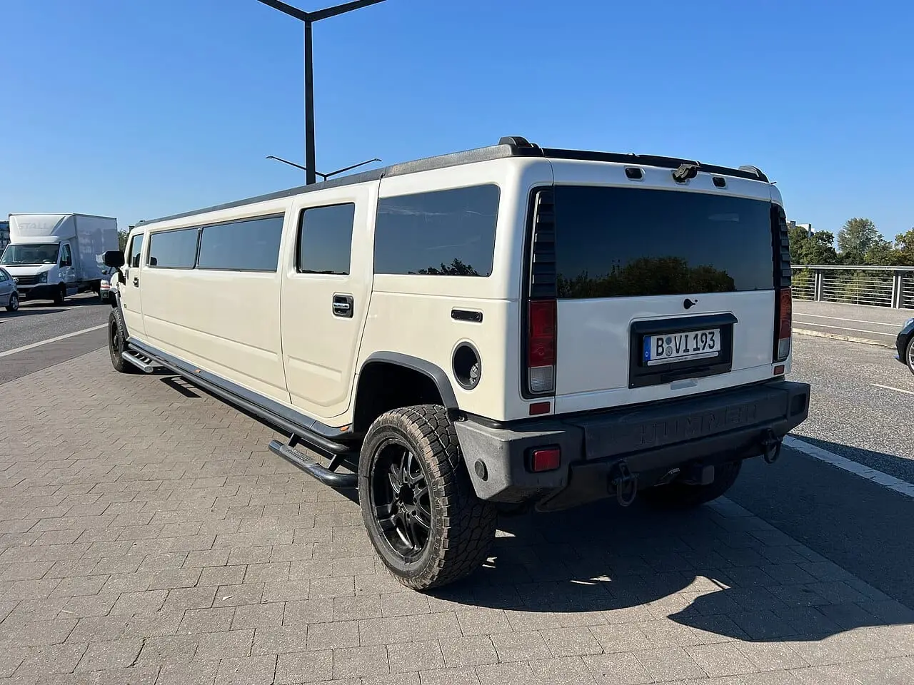 A stretch Hummer limousine