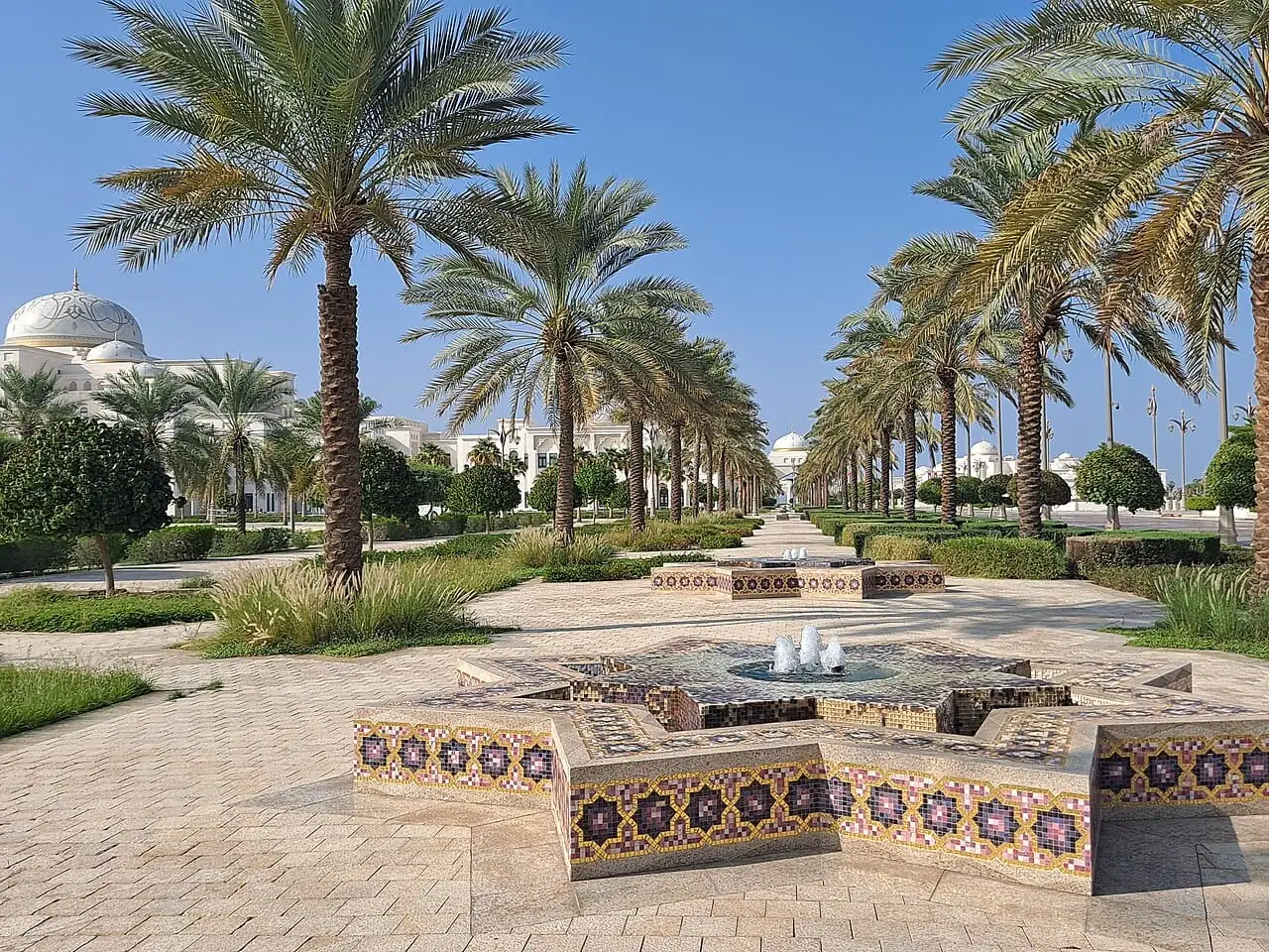 The palace gardens