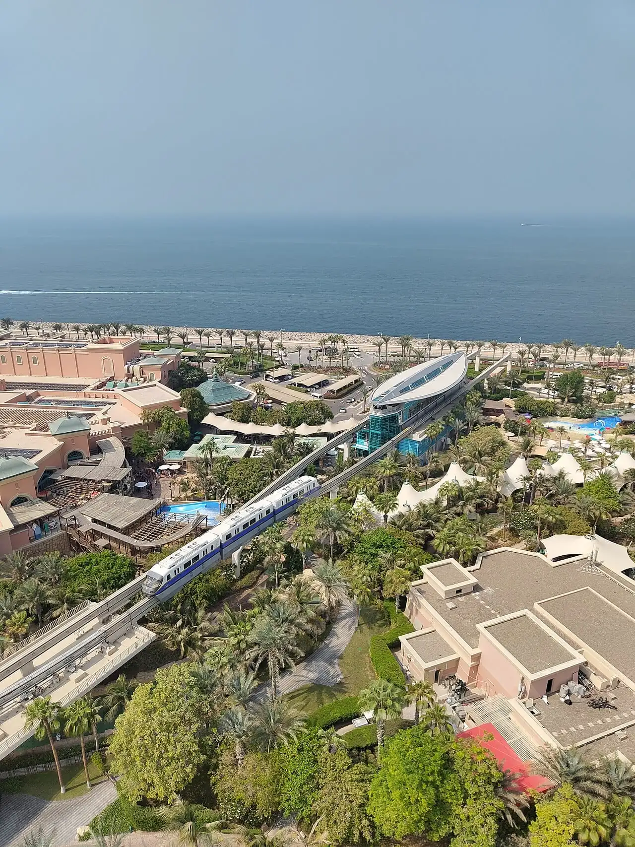 The Palm Monorail running along Palm Jumeirah
