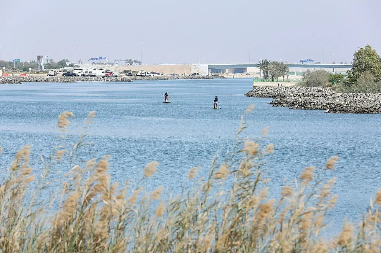 The waterfront of Yas Island