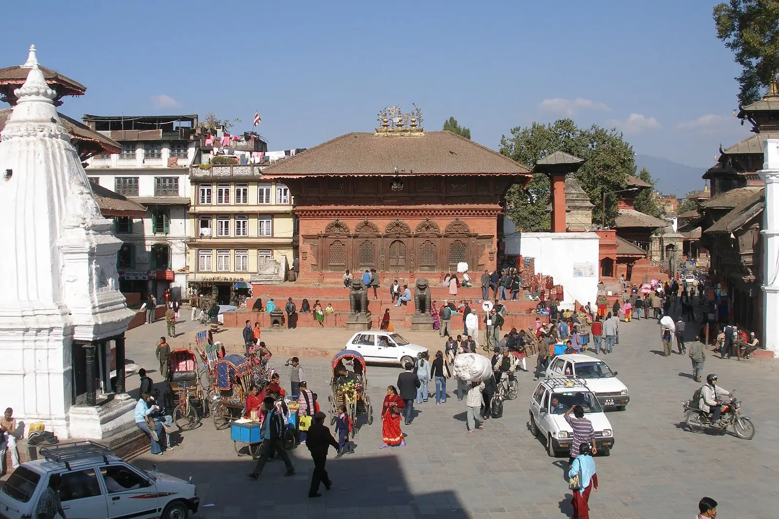 Temples and the old palace in Kathmandu Durbar Square