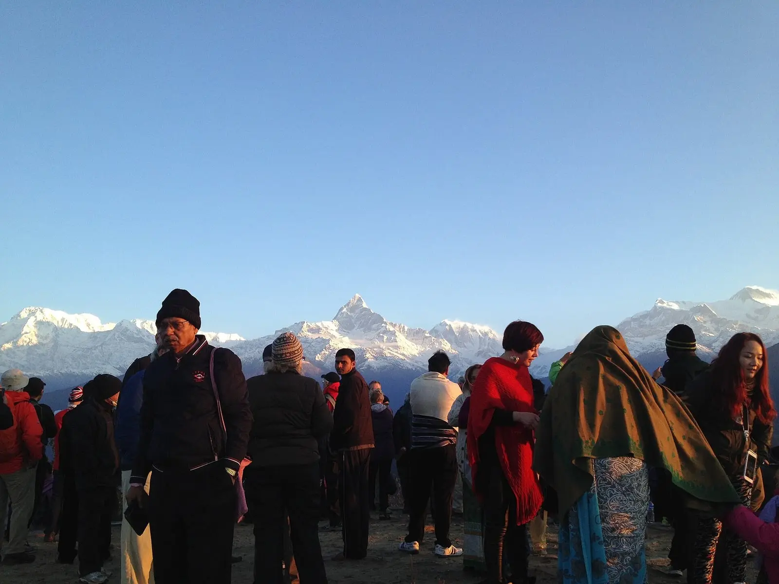 The Annapurna range and Machhapuchhre (Fishtail) seen from Sarangkot