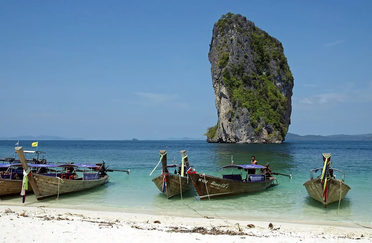 Longtail boats at Poda Island, Krabi