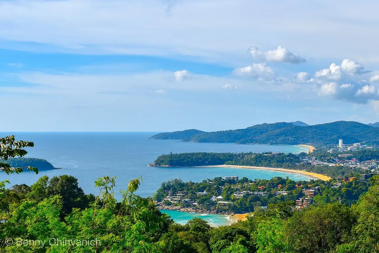 Phuket's west coast beaches from above