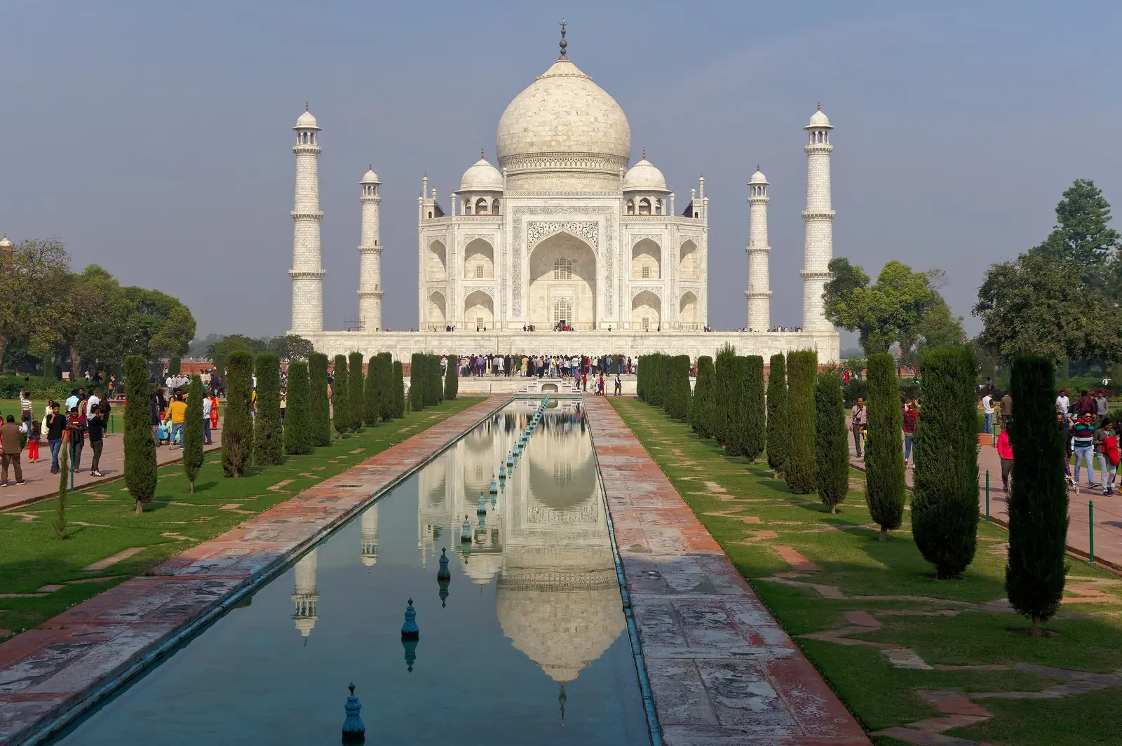 The Taj Mahal and its reflecting pool, Agra